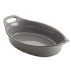 Rachael Ray Ceramics Oval Baker, 1.5-Quart, Gray