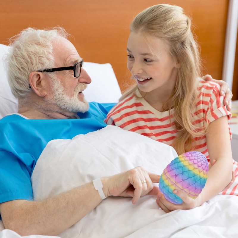 BZQCPLX 3D Printed Crystal Dragon in Egg, 30 cm Articulated