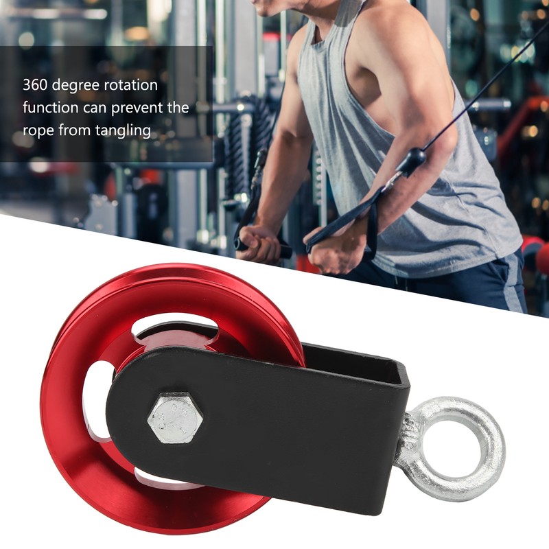 Cable Gym Fitness Pulley Small Hanging Pulley 360 Degree Rotating