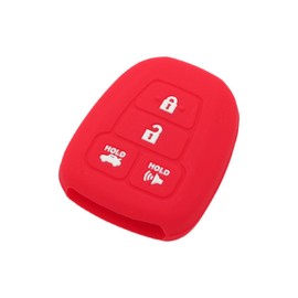 SEGADEN Silicone Cover Protector Case Holder Skin Jacket Compatible with Toyota Scion 4 Button Remote Key Fob CV2407 Red