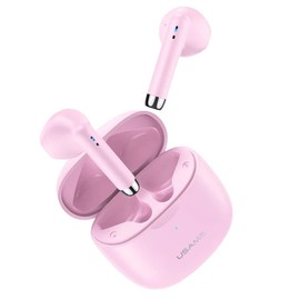 Bluetooth Kopfhörer in-Ear Wireless kabellos mit Kräftigem Bass with USB-C Quick Charge BT 5.0 HiFi 3D Stereo Sound True Wireless Earbuds mit Integriertem Mikrofon Touch Control Super-Mini (Rosa)