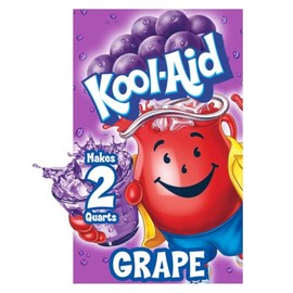 Kool-Aid Soft Drink Mix Grape Unsweetened, Caffeine Free - 0.14 Oz, Pack of 12
