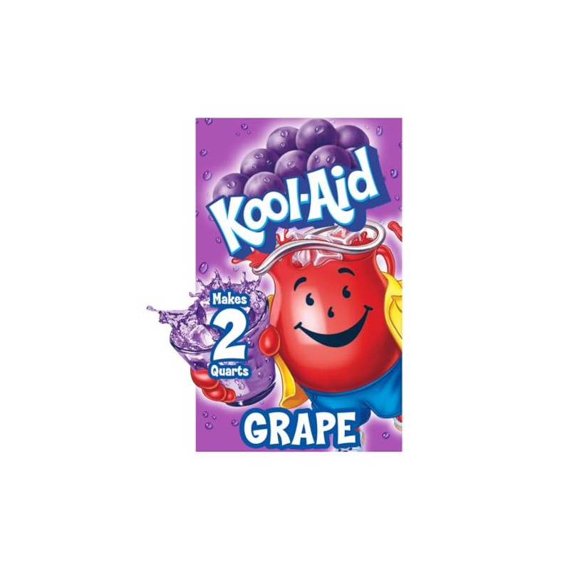 Kool-Aid Soft Drink Mix Grape Unsweetened, Caffeine Free - 0.14