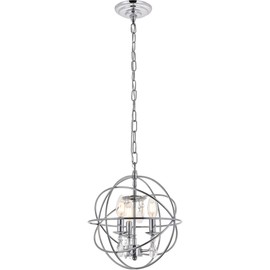 Living District Wallace 3 Light Chrome Pendant