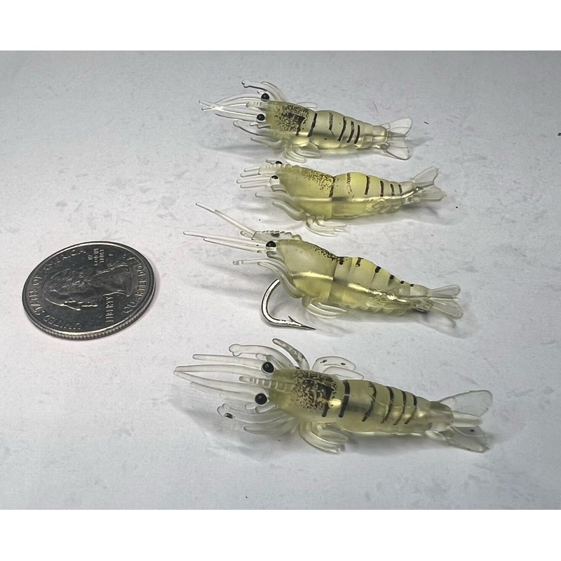 20 Pack tiny shrimps with hook fishing lures