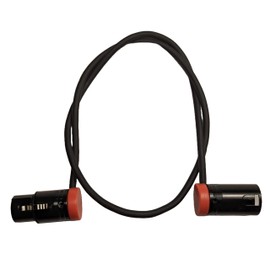 Milestock Low-Profile 3-Pin XLR Female to XLR Male Adjustable-Angle Cable for Sound Devices 302, 552, 633, 688, 788T Mixer, Zaxcom, Zoom F8 Recorder and More, 20-Inches, Red