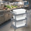 Doryh 3 Pack Commercial Bus Tubs with Lids, 13 L