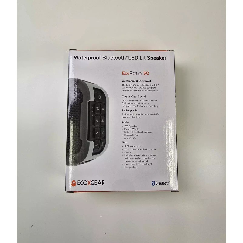 Universal ECOXGEAR EcoRoam 30 Portable Waterproof Bluetooth LED Lit Speaker