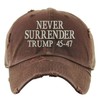 ALLNTRENDS Never Surrender Trump Embroidered Dad Hat USA Adjustable Cap