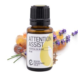 Rocky Mountain Oils Attention Assist Essential Oil Blend with Essential Oils - Energizing Essential Oil for Focus - 15ml