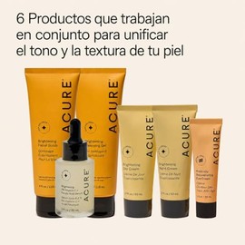 Acure | Kit Rutina Facial Iluminadora para Día y Noche – Ilumina y Rejuvenece | Gel Limpiador Antioxidante, Exfoliante, Serum Vitamina C + Ácido Ferúl