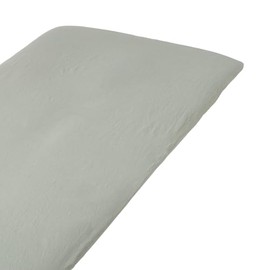 MUJI 84232831 Washed Futon Sheets, S, Shallow Fitted Sheet, Green