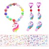 AIOSUY 15pcs Unicorn Girls Jewellery Set Bracelet Hair Clip Earrings