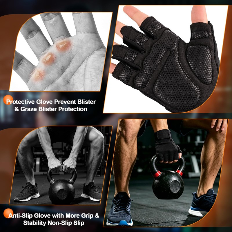 Demark Weight Lifting Gloves for Gym Workouts, Men and Women-M