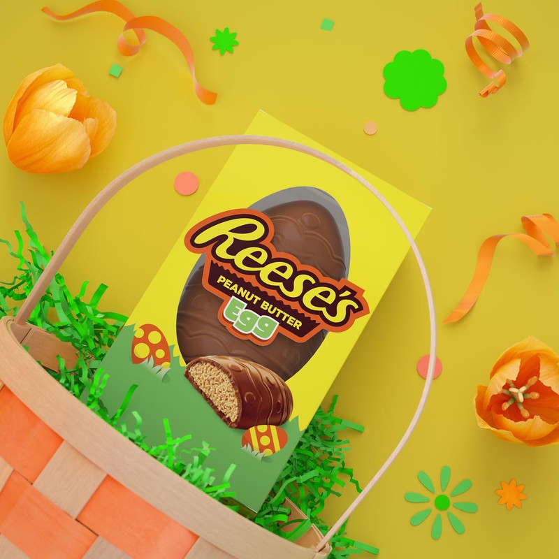 REESE'S Milk Chocolate Peanut Butter Egg, Easter Candy Gift Box,