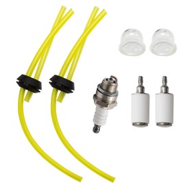 Saihisday Fuel Line Kit 2 Hole Grommet 3004105 300494 30047 Replacement for Earthquake Auger/Tiller E43 E43CE E43WC 10310 Dually Auger MC43 (2line+1spark Plugs+2primer Bulbs)