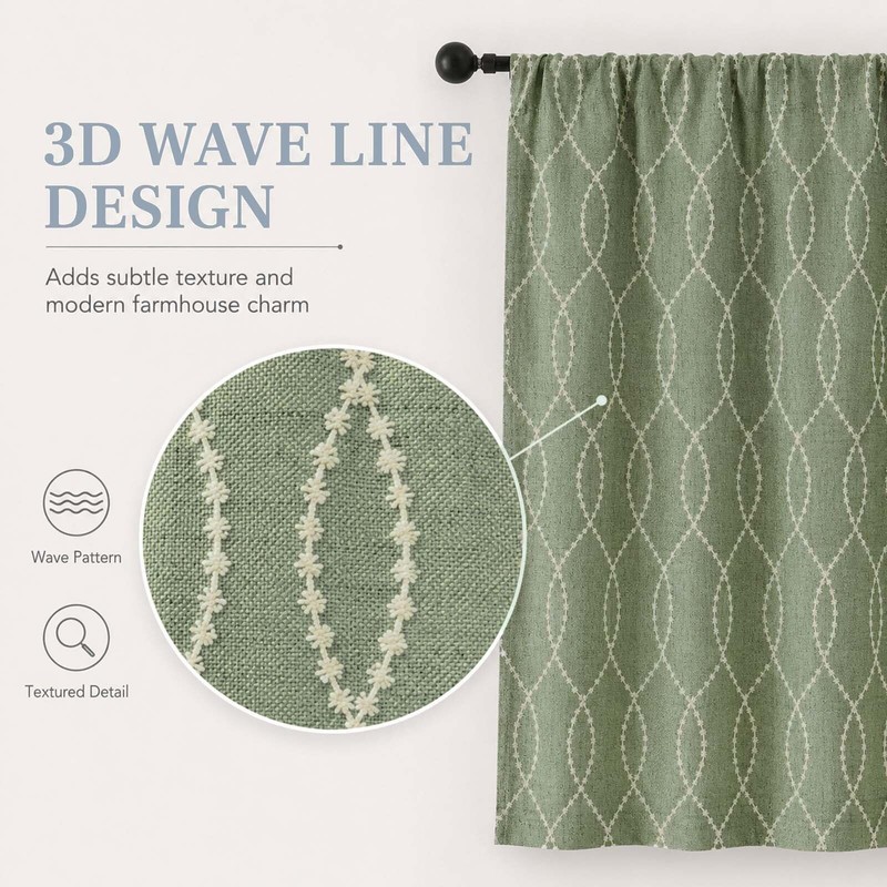 Small Valance Curtains for Windows 52Wx14L, 1 Pack