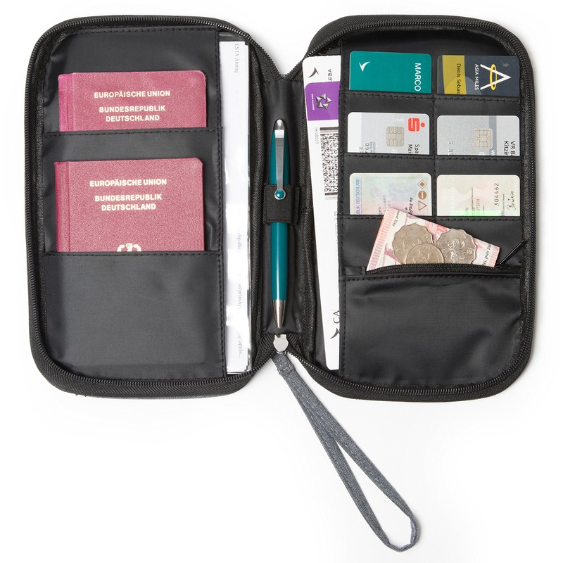 Hopeville Travel Document Case with RFID Protection, High-Quality Travel Organiser