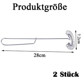 Pack of 2 Spiral Whisks, Stainless Steel Whisks, Kitchen Aid for Mixing Ingredients, Stirring and Beating, Ideal for Baking and Cooking, Durable and Dishwasher Safe