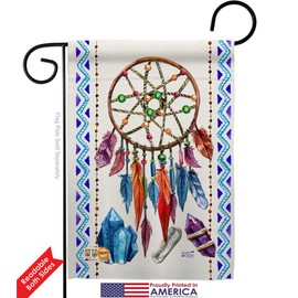 Dreamcatcher Garden Flag Set Wall Holder Country Living Southwest Desert Cactus Succulent Particular Area Small Decorative Gift Yard House Banner Double-Sided Made In USA 13 X 18.5