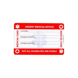 Adenomyosis Awareness Medical Alert Emergency Card, Health Information Card