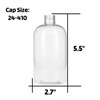 OAK & SAGE Squat Boston Round PET Plastic Bottle -