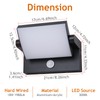 Angestlite Motion Sensor Outdoor Wall Light 18W IP65 350°Rotatable 3000K