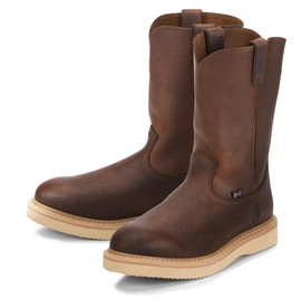 Justin Men's Axe 10" Wedge Round Toe Work Boot, Light Brown - 13 M