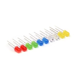 Cylewet 100Pcs 5mm LED Light Emitting Diode 5 Color Highlight for Arduino (Pack of 100) CLW1035