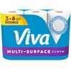 Viva Multi-Surface Cloth Paper Towels, Choose-A-Sheet Size, 3 Double Rolls,