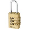 ABUS Combination Lock 165/20 - Brass Padlock - with Individually