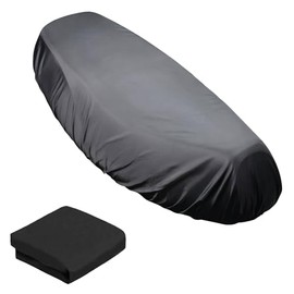 Waterproof Seat Covers Universal Motorcycle Seat Cover with Elastic Band Moto Scooter Cushion Cover for Scooter Seat Protector (Black, XL)