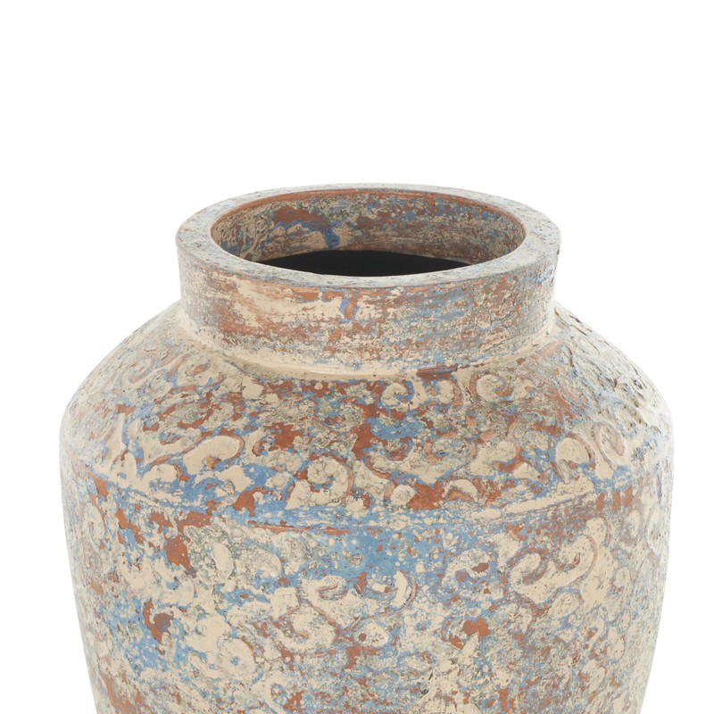 Deco 79 Ceramic Scroll Decorative Vase Antique Style Centerpiece Vase