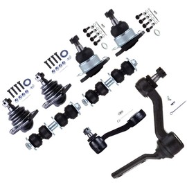 ASAPE 8 Pcs Suspension Kit - Fit 1997-2001 for Oldsmobile Bravada 1997-2004 for GMC Sonoma 1998-2000 for Isuzu Hombre, Include - Front Idler Arm Pitman Arm Sway Bar Lower Upper Ball Joint