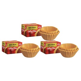 Carita Kalita Unbleached Coffee Filter, 9.8 inches (25 cm), Diameter 9.8 inches (25 cm), Brown, 50 Pieces, 22193 x 3 Box Set (Total of 150)