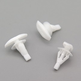 VVO Fasteners White Plastic Clips Windshield Compatible with Some Toyota Yaris RAV4 Auris Prius Avensis (Pack of 10 Clips)