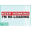 KEEP HONKING. I'M RELOADING. Funny Bumper Sticker Car Truck Decal