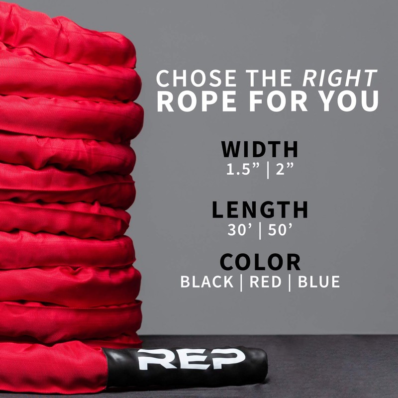 REP Battle Ropes - PolyDacron Battle Rope for Strength and