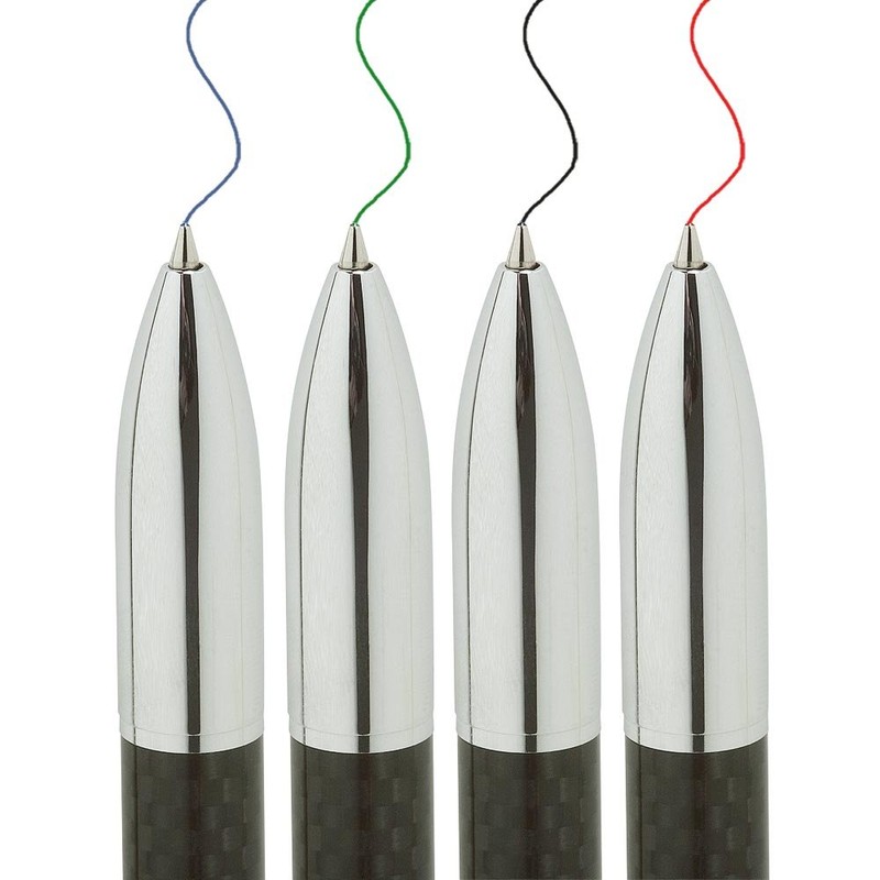 ONLINE 4-Color Ballpoint Pen Carbon │ Multifunctional biro │ Four