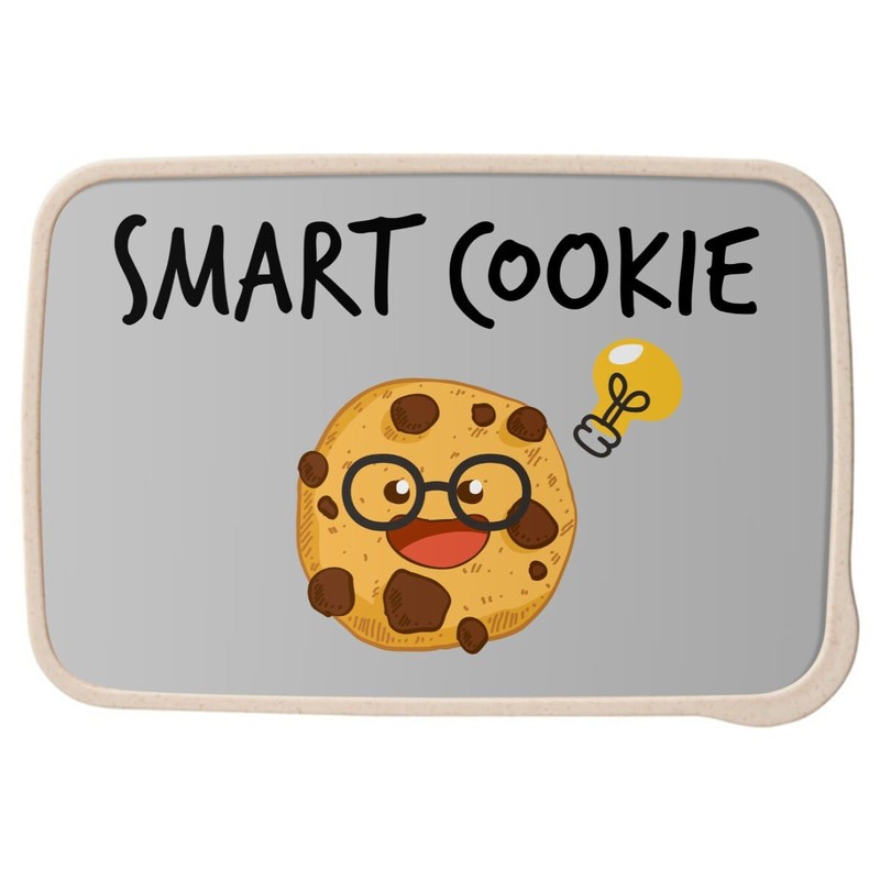 Fabulous Lunch Box with Cutlery Grey Smart Cookie Puns Street
