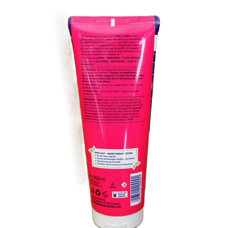 2er Pack Dresdner Essenz Duschgel Sunset Glow Duschbad vegan, 2x