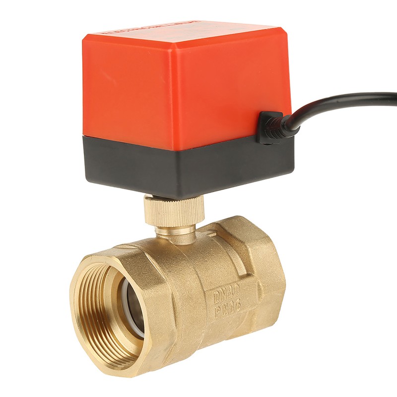 1pcs DC 12V G1-1/2" DN40 2 Way Brass Motorized Actuator