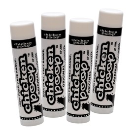 .15 oz. Chicken Poop® ORIGINAL FLAVOR Lip Junk for Dry, Chapped Lips, LIP BALM PACK OF 4