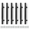 Bwintech 6-Pack Black 150 mm Knurred Cabinet Handles, 96 mm