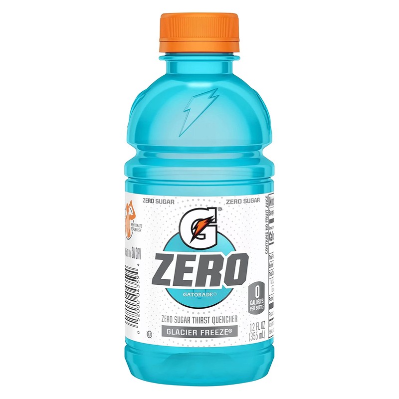 Gatorade Zero Sugar 12oz Three Flavor Variety Orange, Glacier Freeze