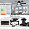 Ceiling Fans with Lights,54 Inch Low Profile Ceiling Fan with