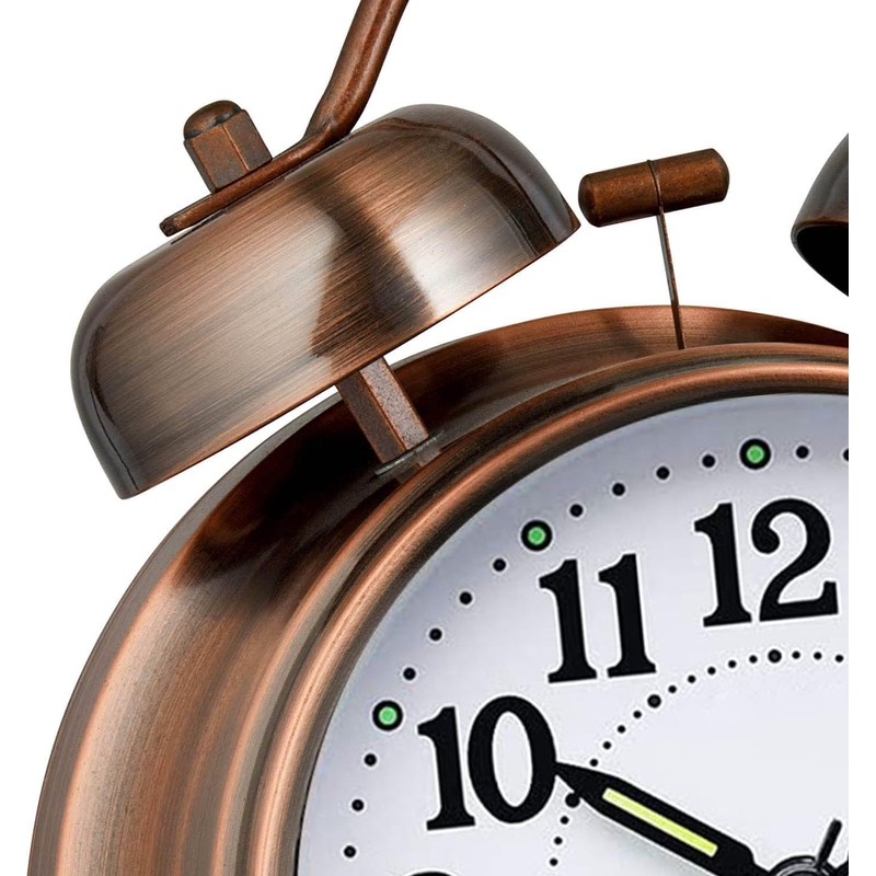 Azyh Loud Alarm Clock for Heavy Sleepers Adults, Metal 4