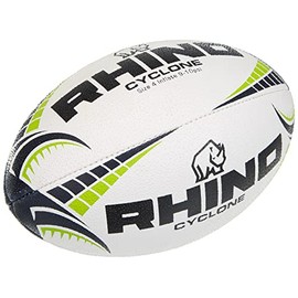 Rhino Cyclone XV Training Rugby Ball, Fluo Orange, Size 5
