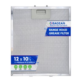Range Hood Filter Replacement 12" x 10.5" for W10169961A Whirlpool Vent Hood Filter - Aluminum Mesh Stove Vent Filter - Blocks and Filters Kitchen Air Grease in Oven Overhead Exhaust Fan (1-Pack)
