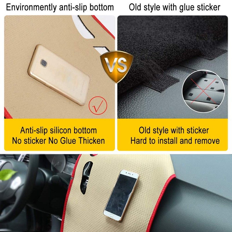 Clidr Dashboard Cover Dash Cover Mat Pad DashMat for 1998-2010